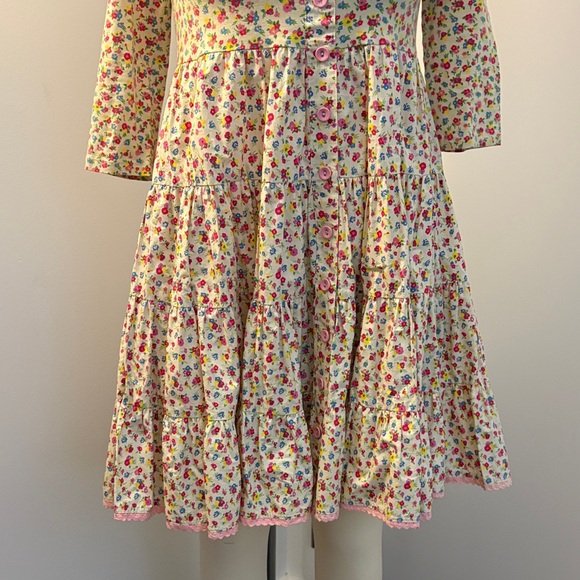 Rare Vintage Betsey Johnson Floral Midi Dress - Multicolor - Picture 2 of 10